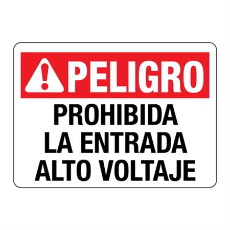 Peligro Prohibida La Entrada Alto Voltaje